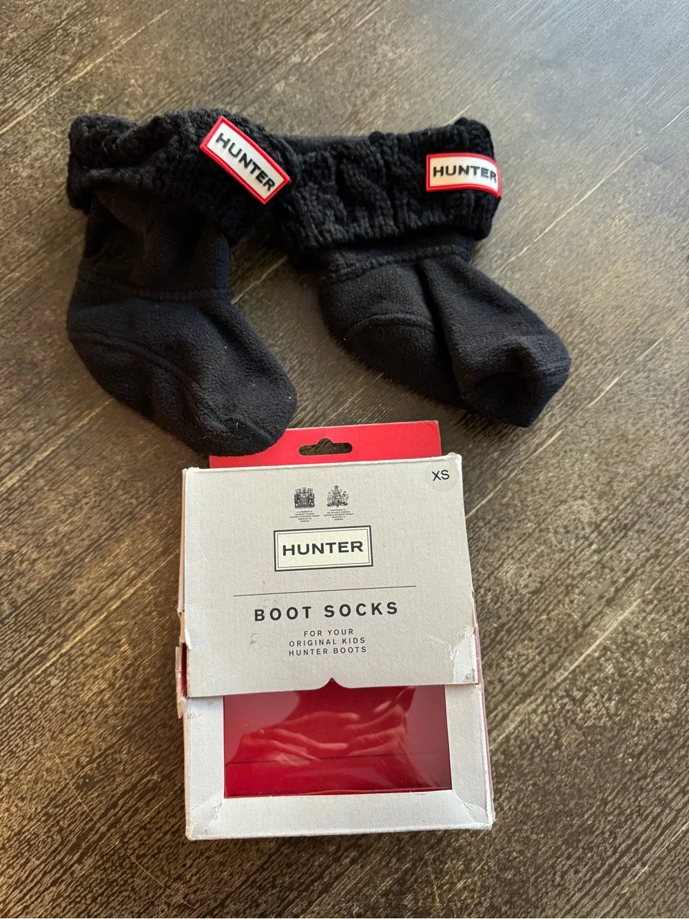 Hunter Black Boot Socks with Branded Cuff